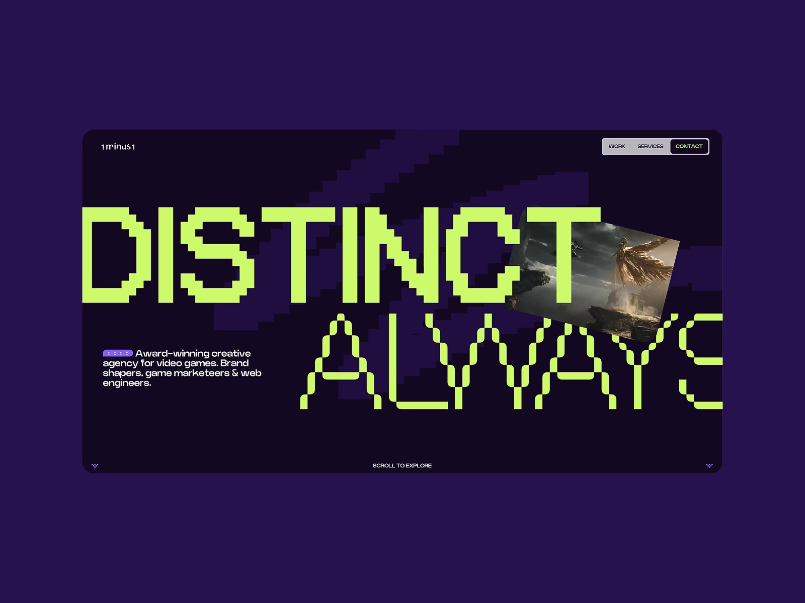 1minus1 Game Studio website and visual identity.