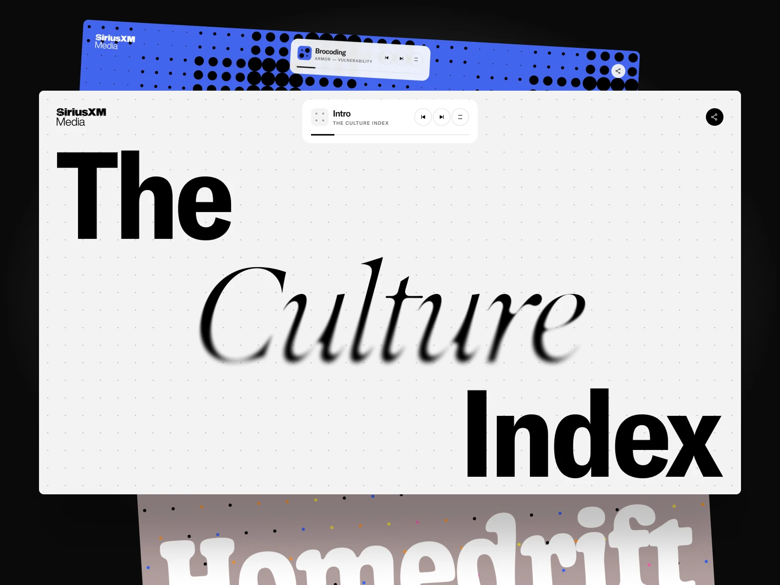 Culture Index creative studio website.