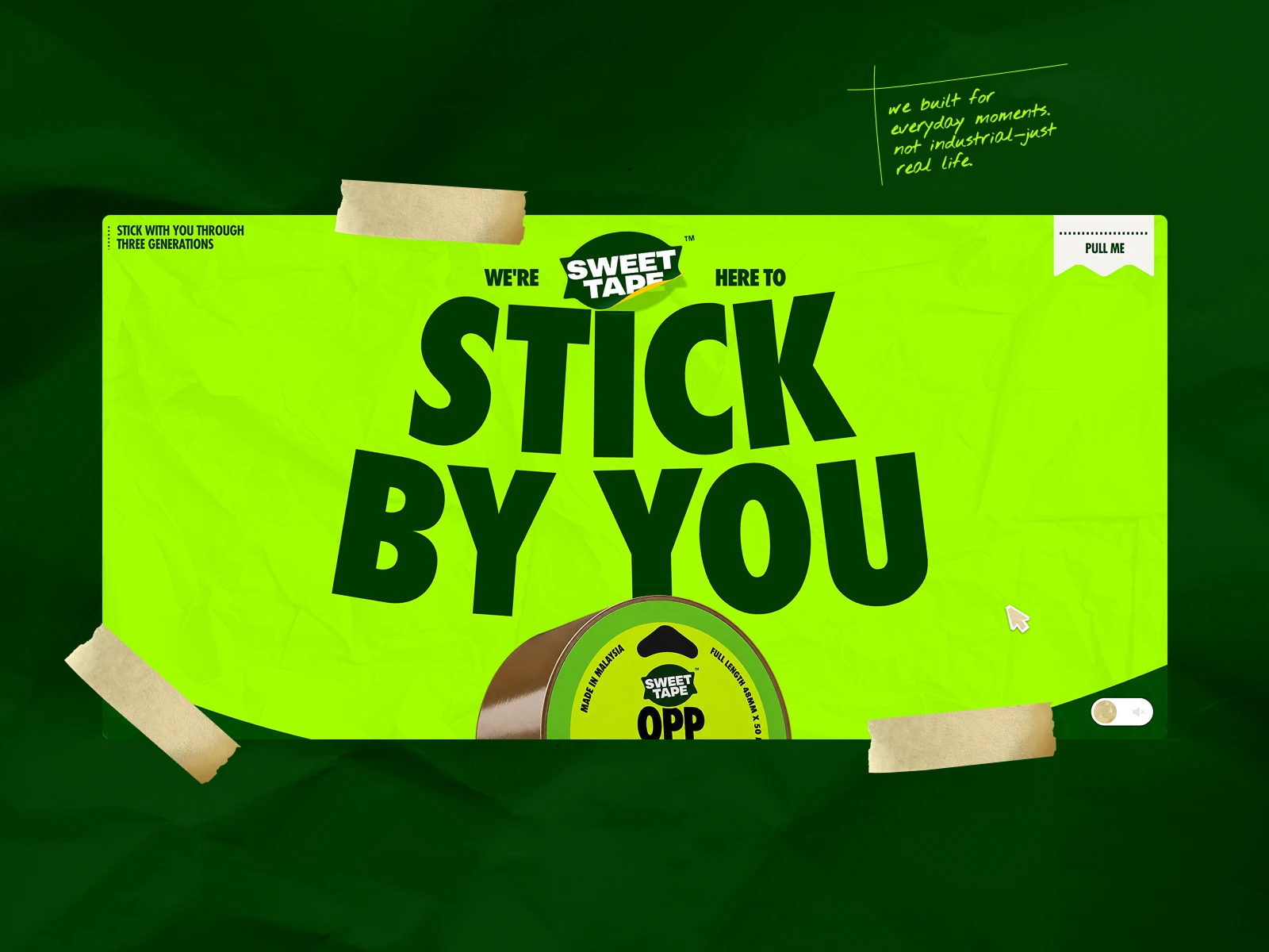 Sweet Tape website and product presentation.