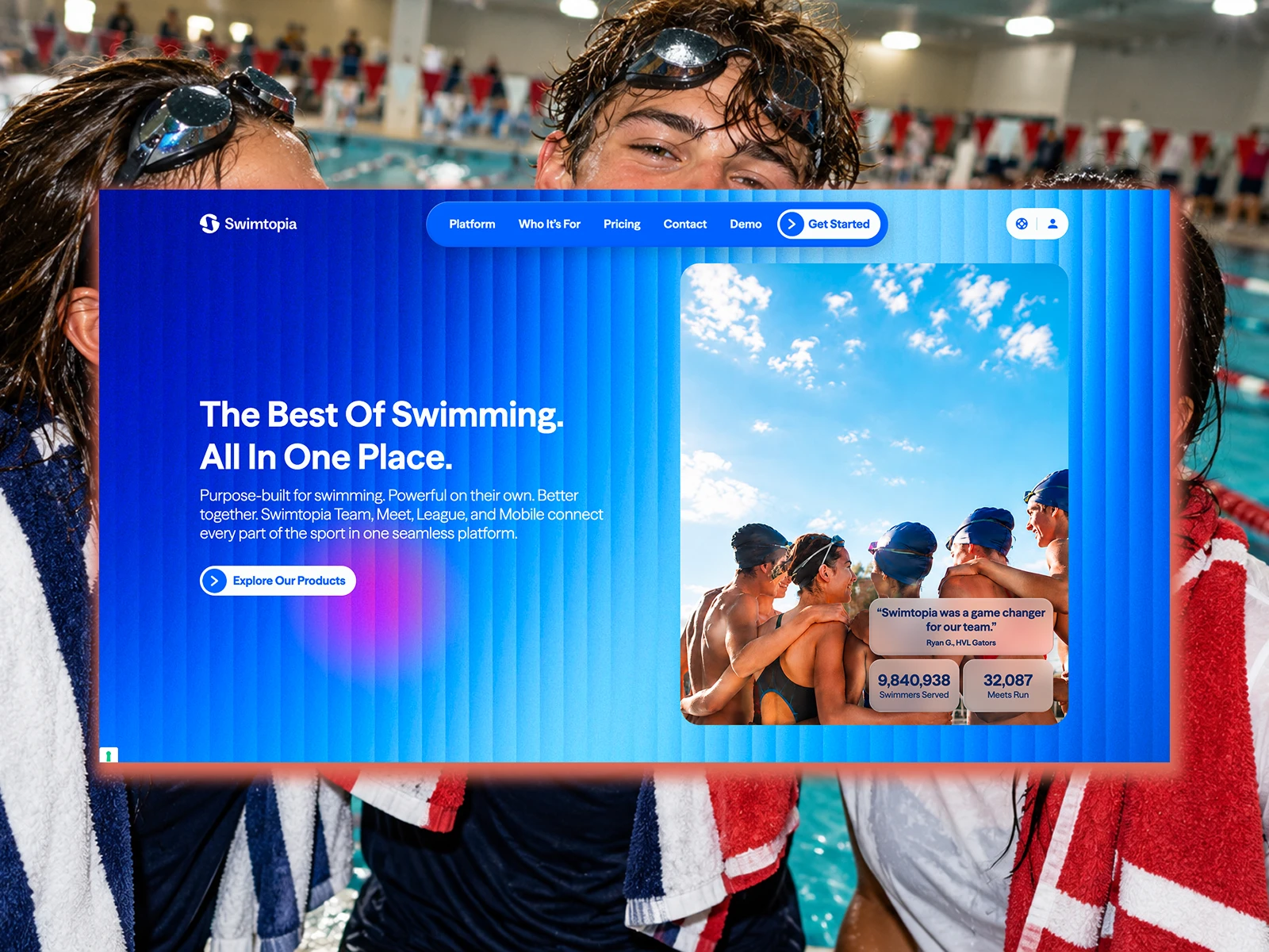 Swimtopia business website and swimming program services.