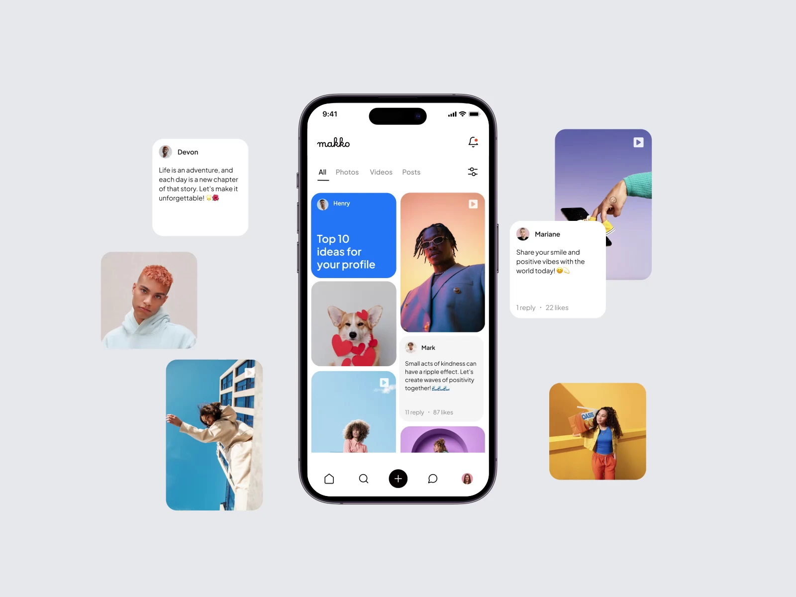 Additional mobile app visual highlighting fluid interactions.