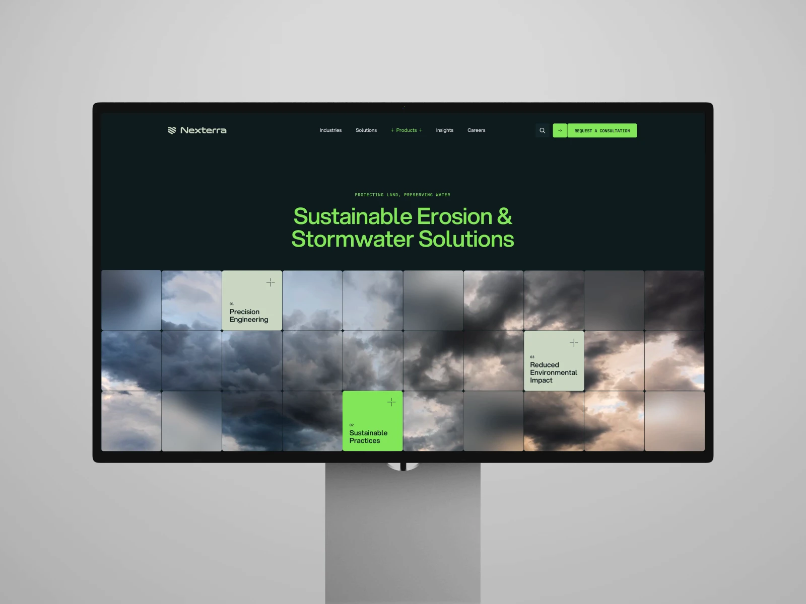 Website visual illustrating creative web development.